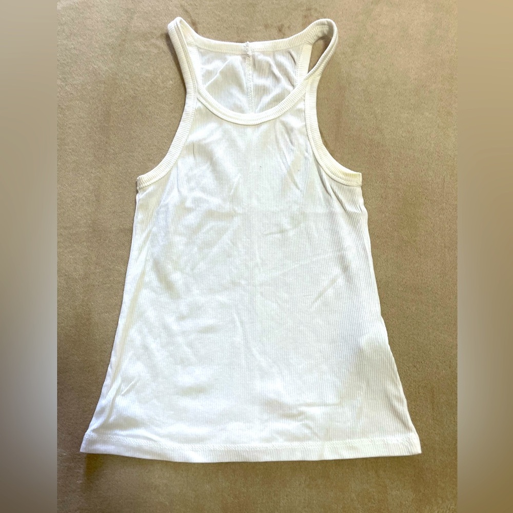 Style Addict Ribbed White Tank Basic